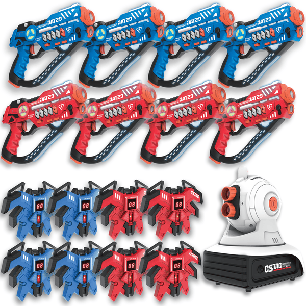Savorelle Lasergame Set Projector — 8 blasters, trilvesten en interactieve projector compleet uitgepakt