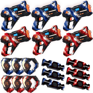 Savorelle Base Lasergame Set 6 Spelers - 360° Vest, 15 Levens, Familie-set