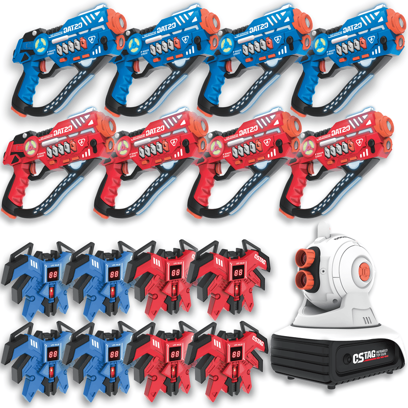 Savorelle Lasergame Set Projector — 8 blasters, trilvesten en interactieve projector compleet uitgepakt
