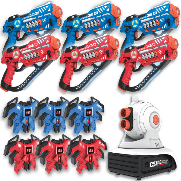 Savorelle Lasergame Set Projector — 6 blasters, trilvesten en interactieve projector compleet uitgepakt