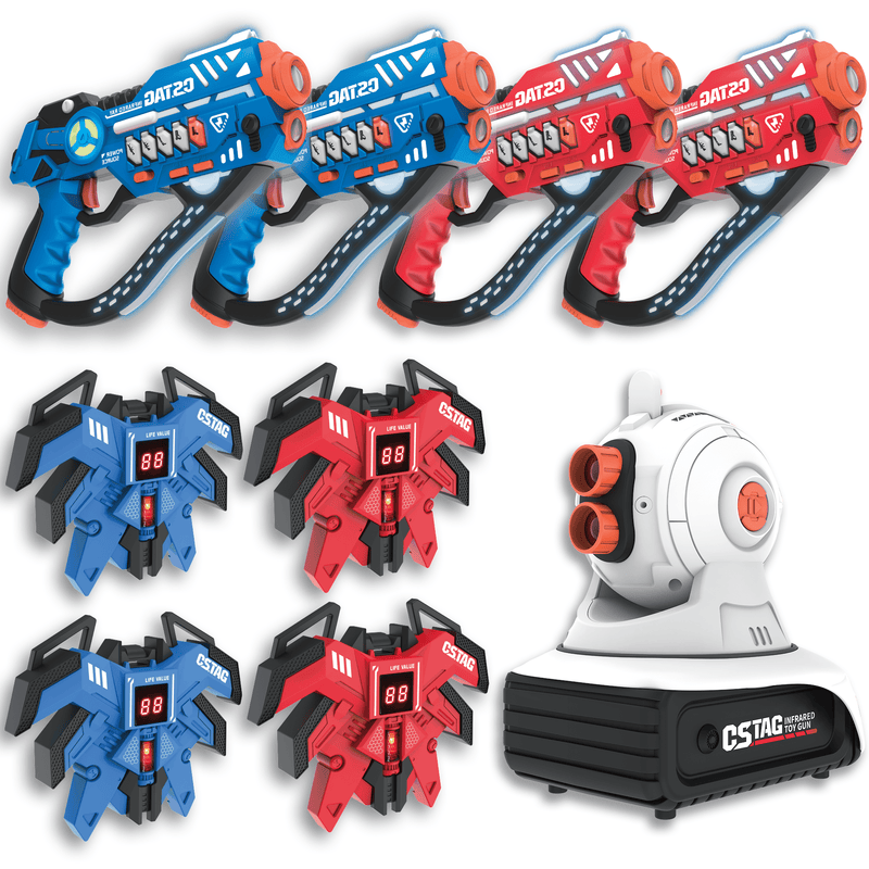 Savorelle Lasergame Set Projector — 4 blasters, trilvesten en interactieve projector compleet uitgepakt