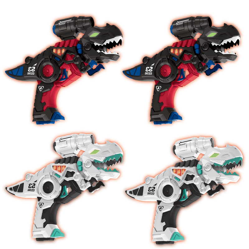 Savorelle Dino Lasergame Set 4 Spelers - T-Rex Blasters, 6+, Geen Vest Nodig