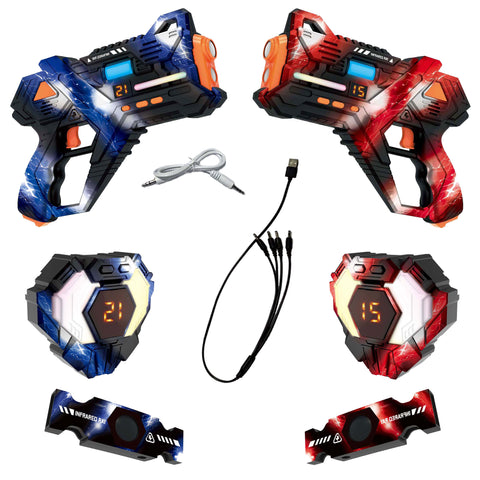 Savorelle Base Lasergame Set 2 Spelers - 360° Vest, 15 Levens, Familie-set