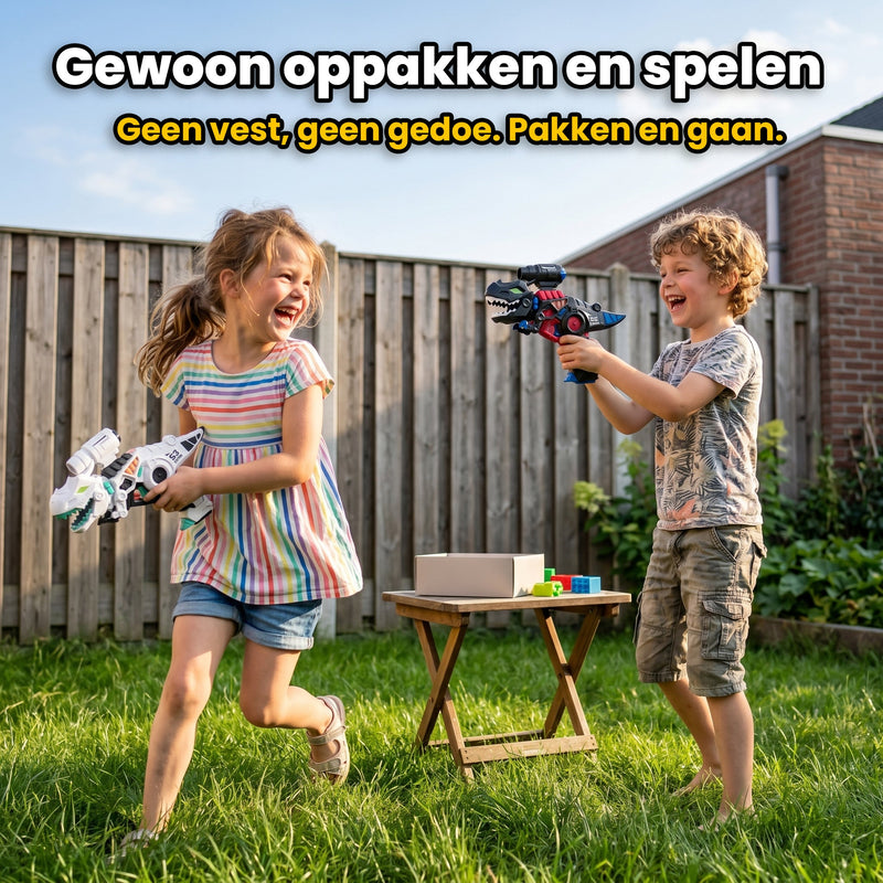 Savorelle Dino Lasergame Set 4 Spelers - T-Rex Blasters, 6+, Geen Vest Nodig