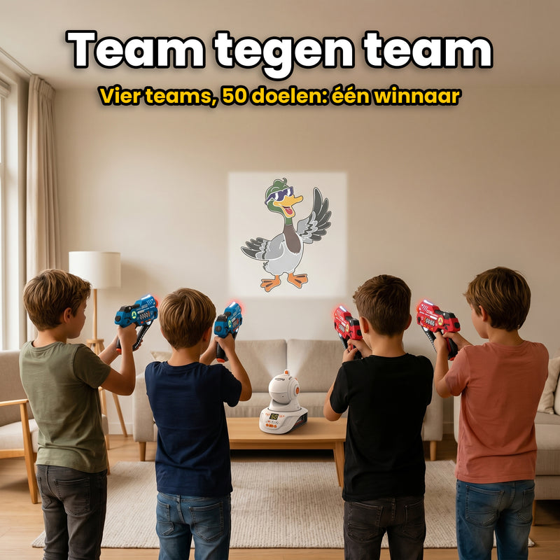 Savorelle Lasergame Projector - Maakt Elke Muur een Schietbaan, Werkt met Alle Sets