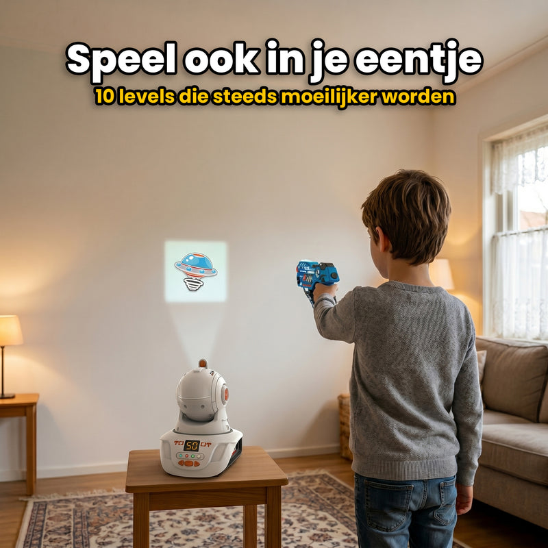 Savorelle Lasergame Projector - Maakt Elke Muur een Schietbaan, Werkt met Alle Sets