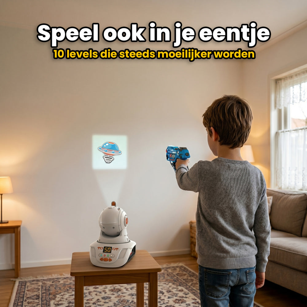 Savorelle Lasergame Projector - Maakt Elke Muur een Schietbaan, Werkt met Alle Sets