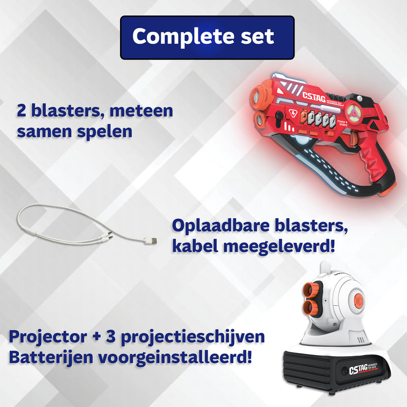 Savorelle Pulse Duo + Projector - 2 Blasters voor Binnen, Geen Vest Nodig